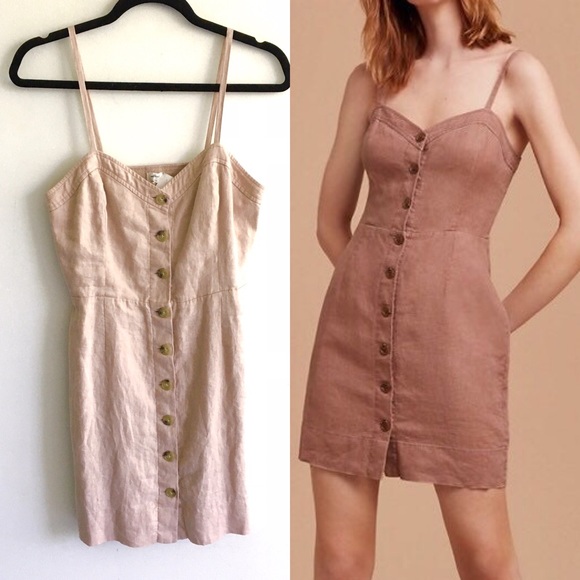 Aritzia Dresses & Skirts - ARITZIA Wilfred Linen Button Front Dress 8